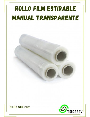 Rollo Film Transparente Manual para Envolver Paquetes Manipulados Macserv
