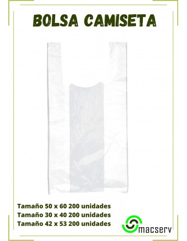 Bolsa De Plástico Blanca Con Asas. Muy útiles para El Transporte De Productos.
Manipulados Macserv Frailes