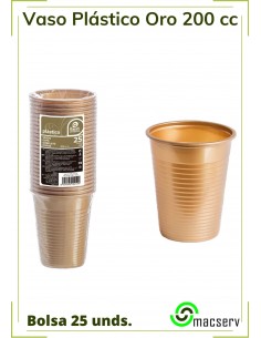 Vaso color Oro 200 cc