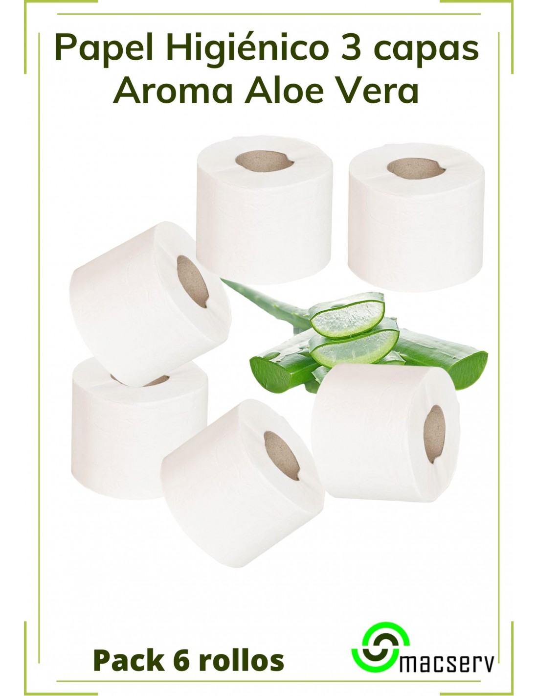 Papel Higiénico de 3 Capas Aloe Vera Amoos Paper (6 uds) - Fumisan